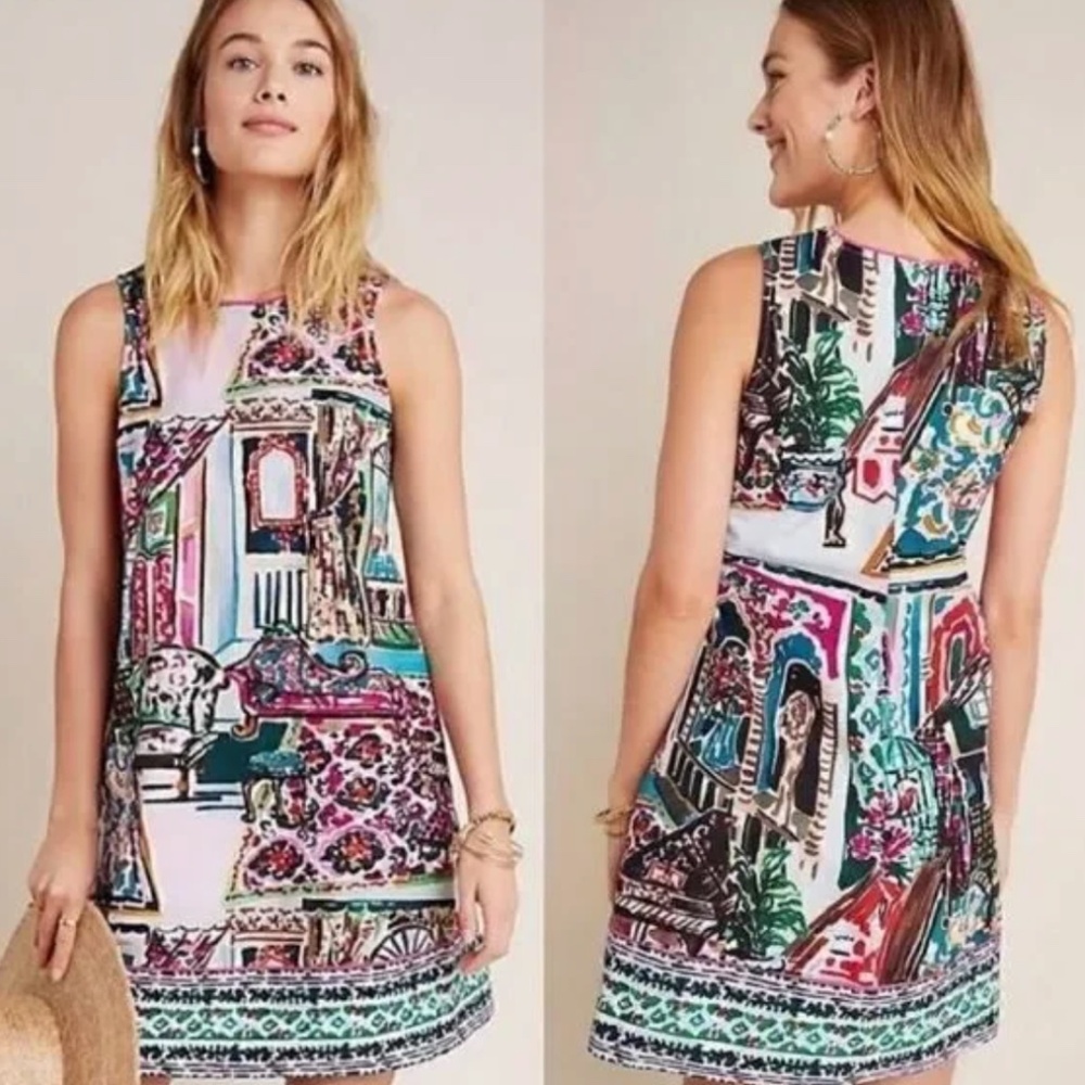 NWT Anthropologie Amelia Mini Shift Dress XS